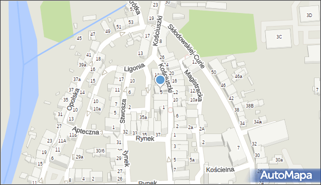 Głuchołazy, Kościuszki Tadeusza, gen., 5, mapa Głuchołazy