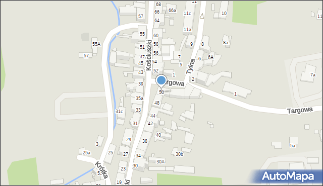 Głuchołazy, Kościuszki Tadeusza, gen., 50, mapa Głuchołazy