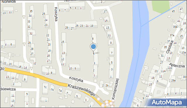 Głuchołazy, Koszyka Szymona, 5, mapa Głuchołazy