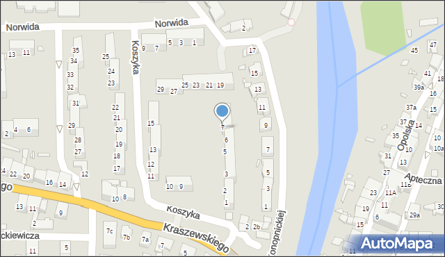 Głuchołazy, Koszyka Szymona, 7, mapa Głuchołazy