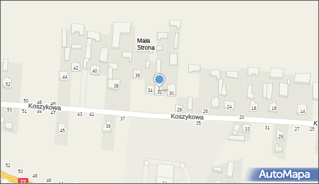 Głuchów, Koszykowa, 32, mapa Głuchów