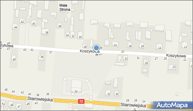 Głuchów, Koszykowa, 35, mapa Głuchów