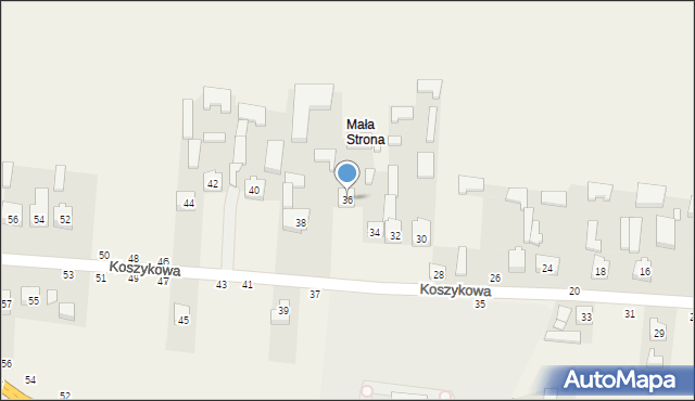 Głuchów, Koszykowa, 36, mapa Głuchów