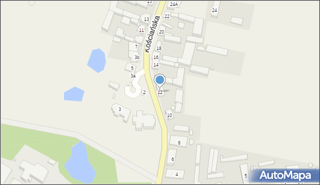 Głuchowo, Kościańska, 12, mapa Głuchowo