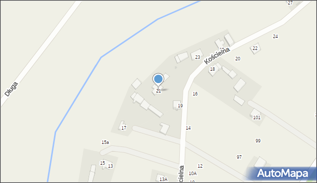 Głuszyna, Kościelna, 21, mapa Głuszyna