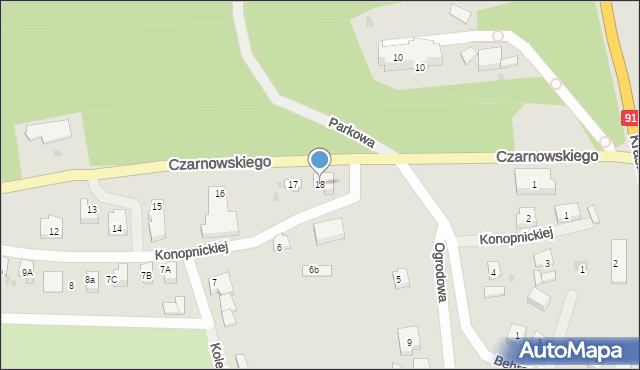 Gniew, Konopnickiej Marii, 18, mapa Gniew