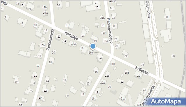 Gniezno, Kołłątaja Hugo, 16b, mapa Gniezna