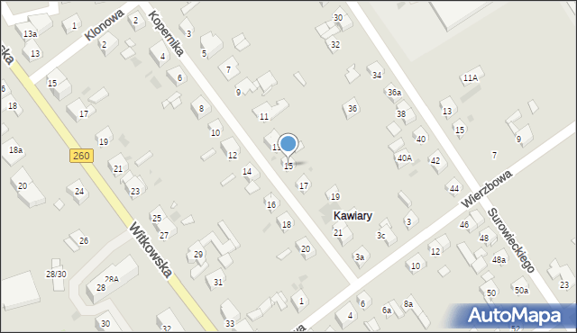 Gniezno, Kopernika Mikołaja, 15, mapa Gniezna