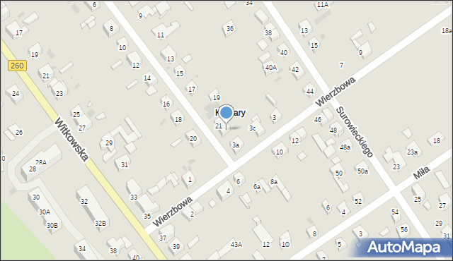Gniezno, Kopernika Mikołaja, 21a, mapa Gniezna