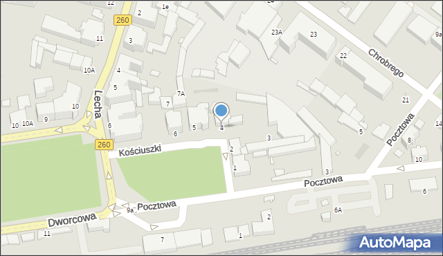 Gniezno, Kościuszki Tadeusza, gen., 4, mapa Gniezna