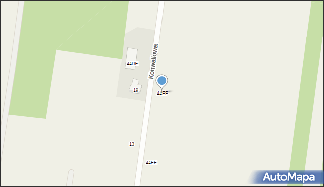 Gniła, Konwaliowa, 14, mapa Gniła