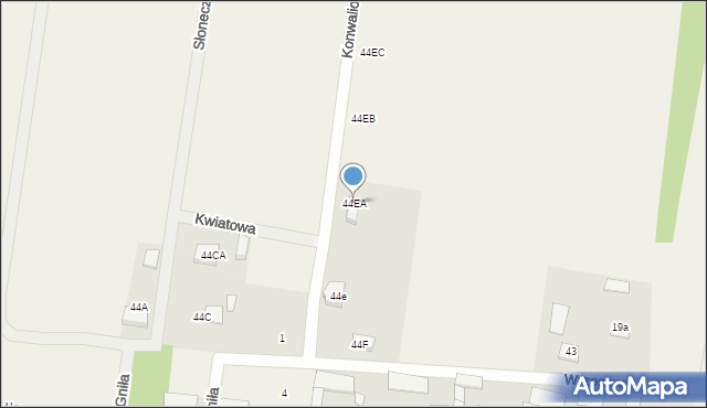 Gniła, Konwaliowa, 4, mapa Gniła