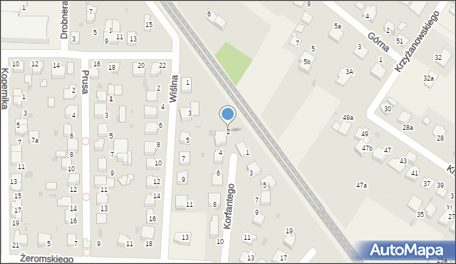 Goczałkowice-Zdrój, Korfantego Wojciecha, 2, mapa Goczałkowice-Zdrój