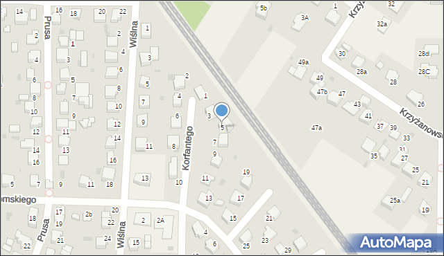 Goczałkowice-Zdrój, Korfantego Wojciecha, 5, mapa Goczałkowice-Zdrój