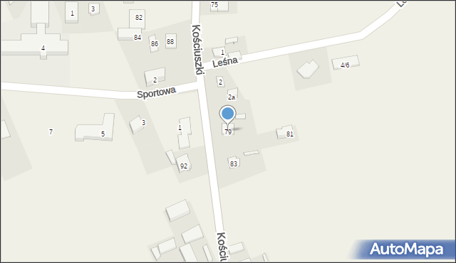 Godzianów, Kościuszki Tadeusza, gen., 79, mapa Godzianów