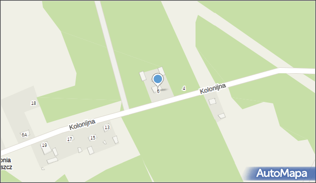 Gójszcz, Kolonijna, 6, mapa Gójszcz
