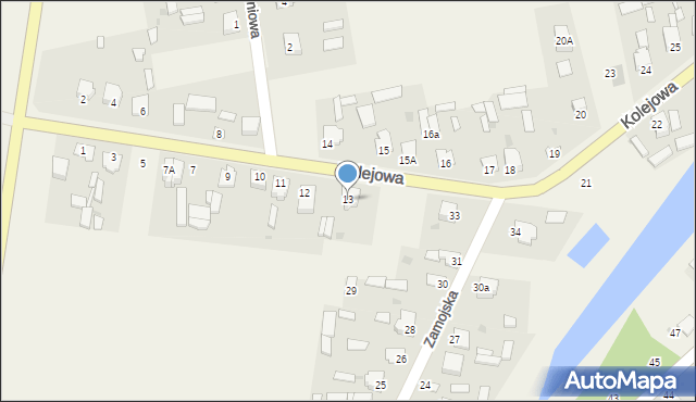 Gołąb, Kolejowa, 13, mapa Gołąb