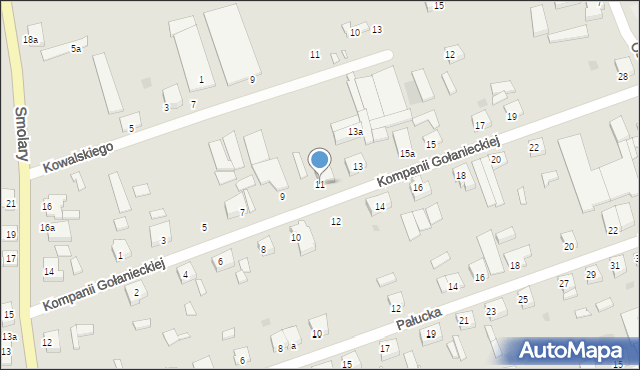 Gołańcz, Kompanii Gołanieckiej, 11, mapa Gołańcz