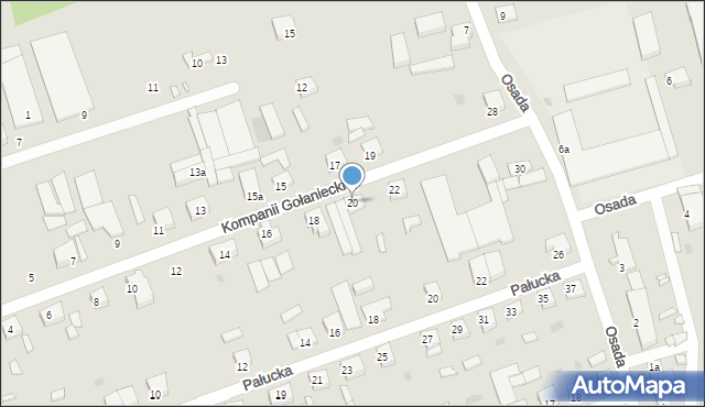 Gołańcz, Kompanii Gołanieckiej, 20, mapa Gołańcz