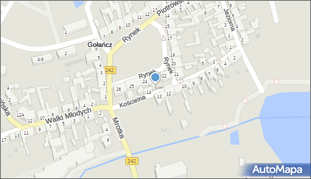 Gołańcz, Kościelna, 14a, mapa Gołańcz