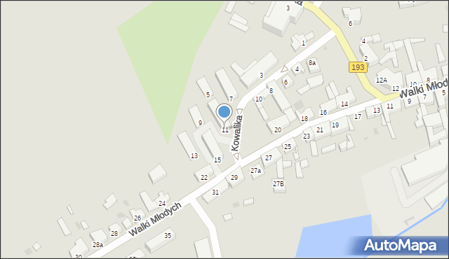 Gołańcz, Kowalika Piotra, dr., 11, mapa Gołańcz