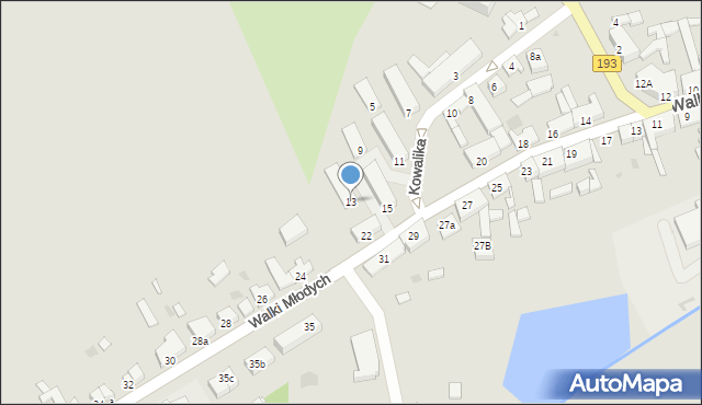 Gołańcz, Kowalika Piotra, dr., 13, mapa Gołańcz