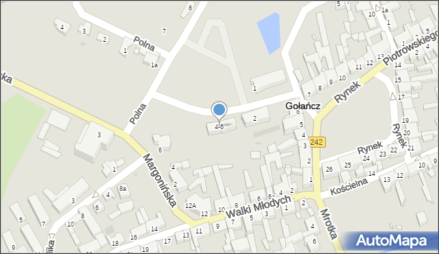 Gołańcz, Kowalika Piotra, dr., 4-6, mapa Gołańcz