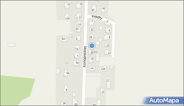 Golasowice, Konopnickiej Marii, 20, mapa Golasowice