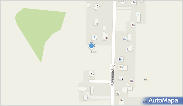 Golasowice, Konopnickiej Marii, 3e, mapa Golasowice