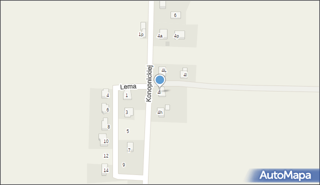 Golasowice, Konopnickiej Marii, 4i, mapa Golasowice