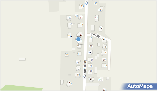 Golasowice, Konopnickiej Marii, 9c, mapa Golasowice