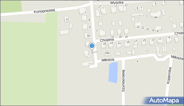 Gołdap, Konopnickiej Marii, 1, mapa Gołdap