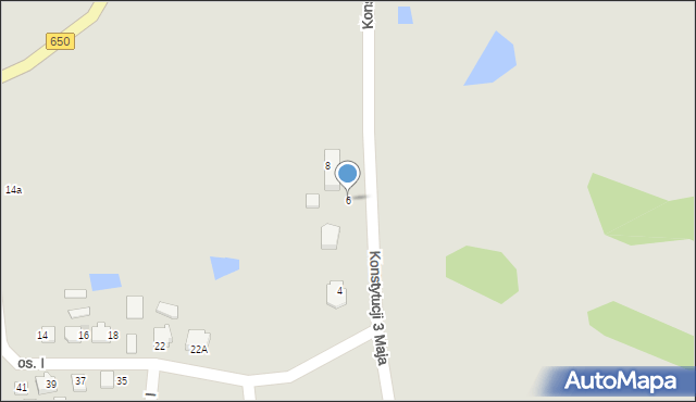 Gołdap, Konstytucji 3 Maja, 6, mapa Gołdap