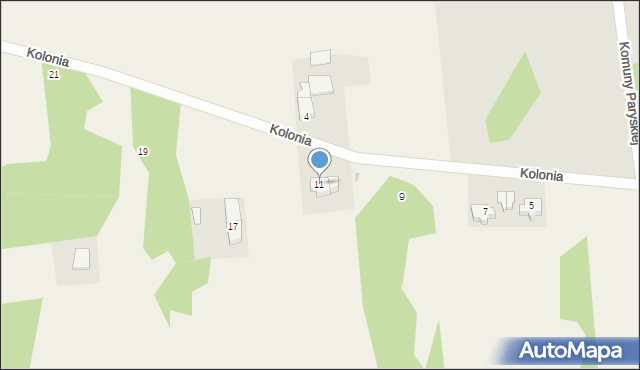 Golędzinów, Kolonia, 11, mapa Golędzinów