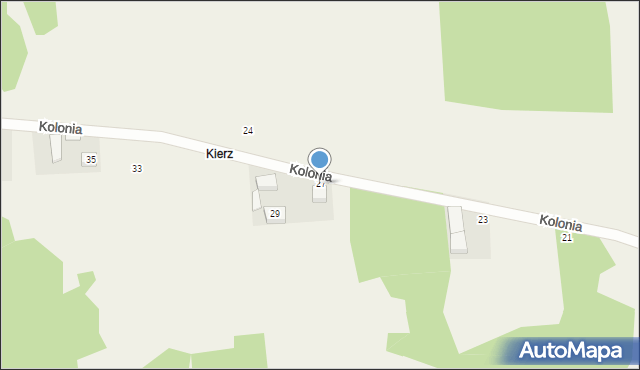 Golędzinów, Kolonia, 27, mapa Golędzinów