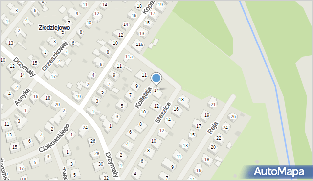 Goleniów, Kołłątaja Hugo, 14, mapa Goleniów