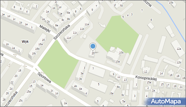 Goleniów, Konopnickiej Marii, 10, mapa Goleniów