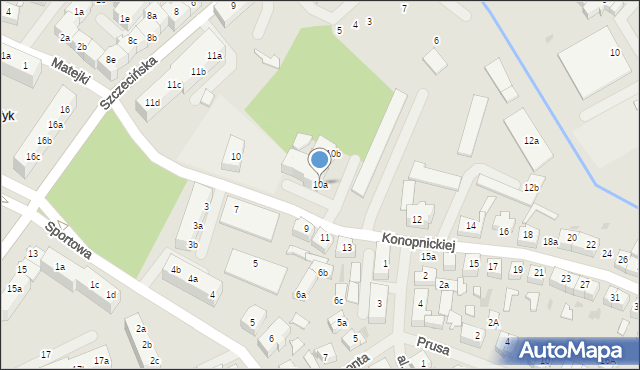 Goleniów, Konopnickiej Marii, 10a, mapa Goleniów