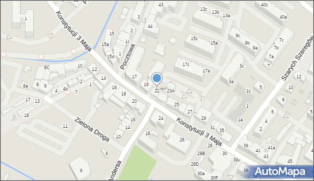 Goleniów, Konstytucji 3 Maja, 21, mapa Goleniów