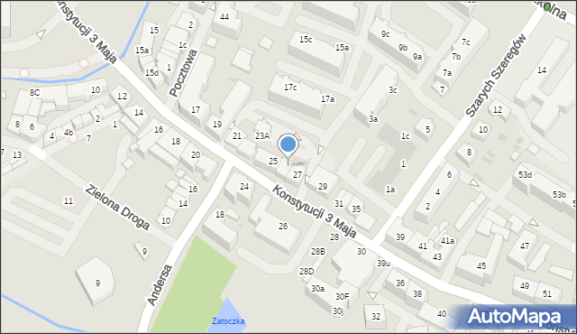 Goleniów, Konstytucji 3 Maja, 25a, mapa Goleniów
