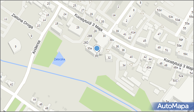 Goleniów, Konstytucji 3 Maja, 30j, mapa Goleniów