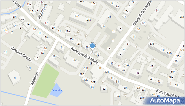 Goleniów, Konstytucji 3 Maja, 31, mapa Goleniów