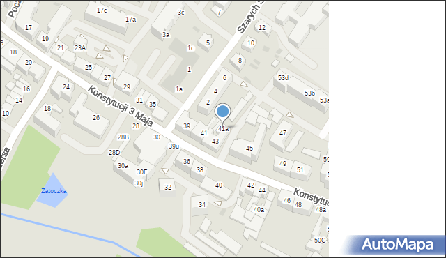 Goleniów, Konstytucji 3 Maja, 41a, mapa Goleniów
