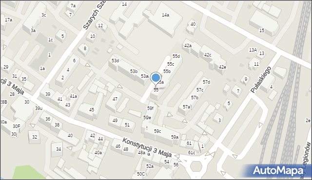 Goleniów, Konstytucji 3 Maja, 55, mapa Goleniów