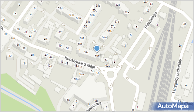 Goleniów, Konstytucji 3 Maja, 59a, mapa Goleniów