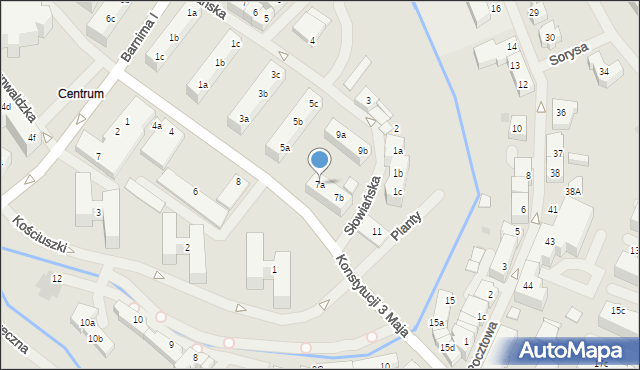 Goleniów, Konstytucji 3 Maja, 7a, mapa Goleniów