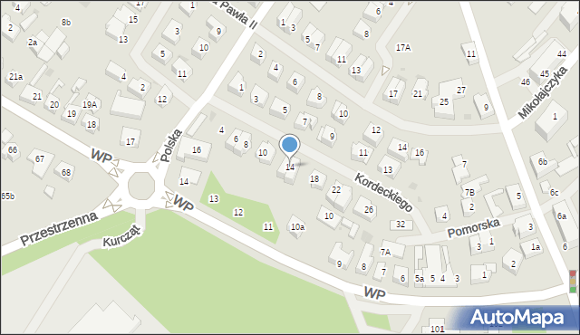 Goleniów, Kordeckiego Augustyna, ks., 14, mapa Goleniów