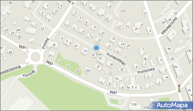 Goleniów, Kordeckiego Augustyna, ks., 20, mapa Goleniów