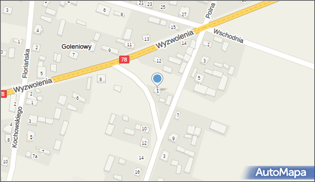 Goleniowy, Kościuszki Tadeusza, gen., 1, mapa Goleniowy