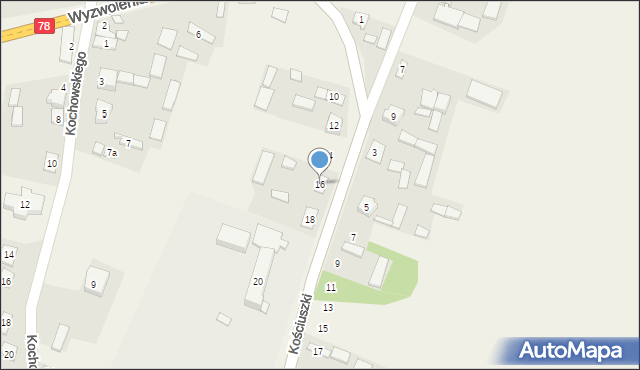 Goleniowy, Kościuszki Tadeusza, gen., 16, mapa Goleniowy